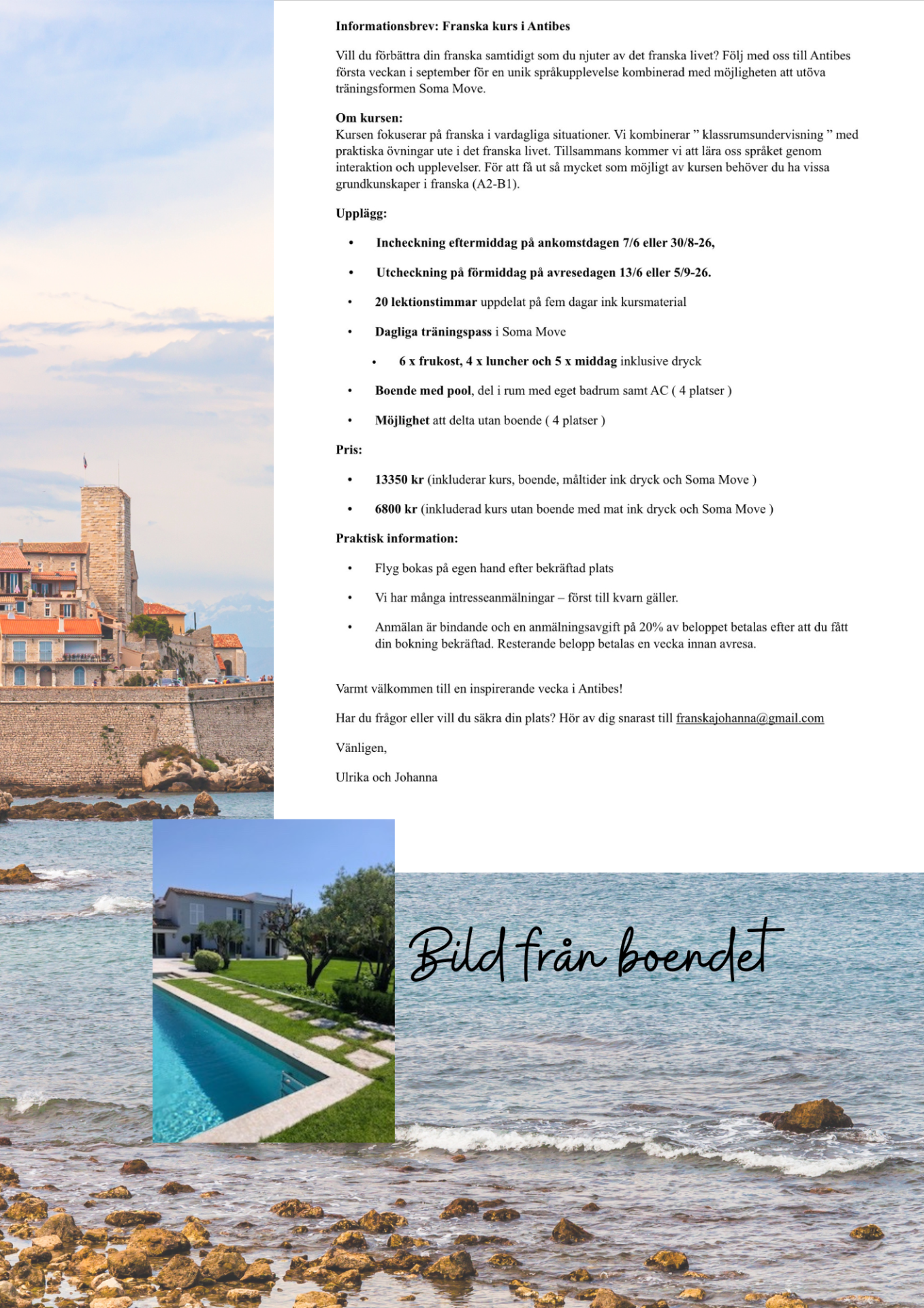 Information intensivkurs ANTIBES 2026