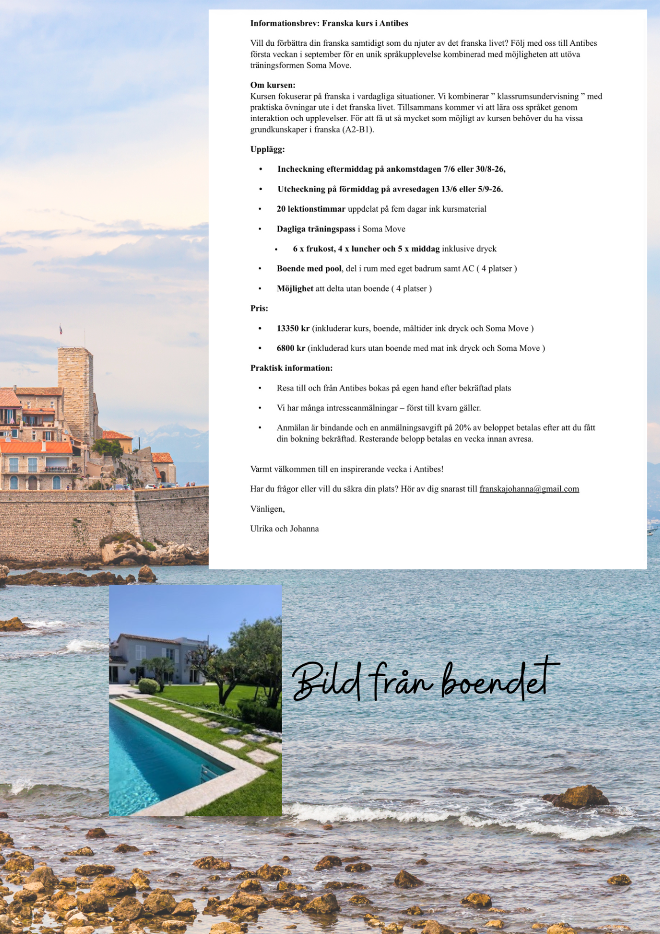 Information intensivkurs ANTIBES 2026